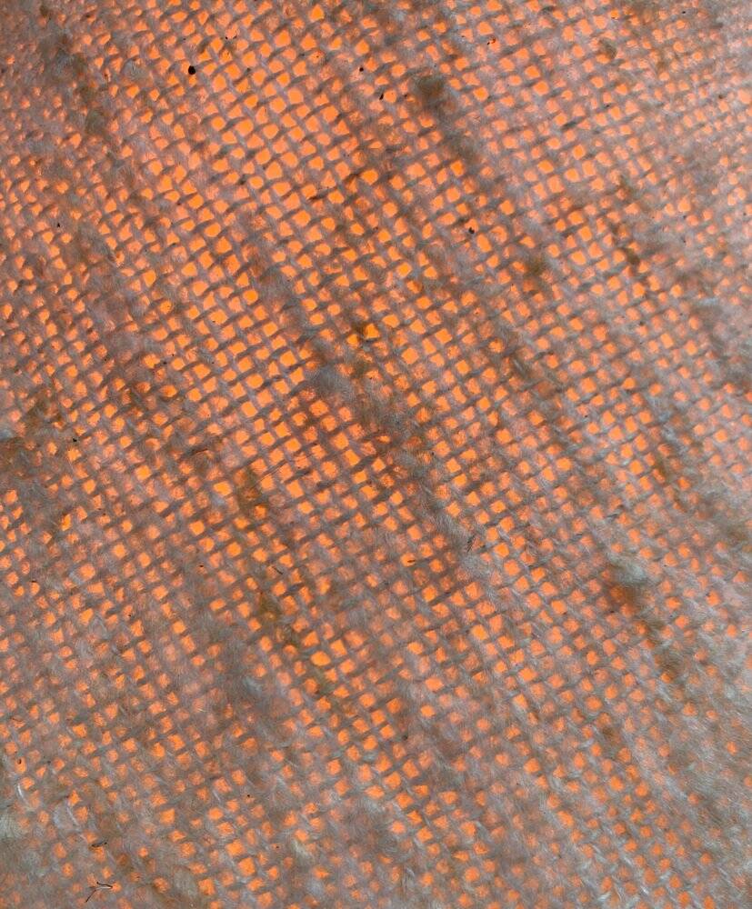 Wood and wool suspension from the mid-century, 1960s.