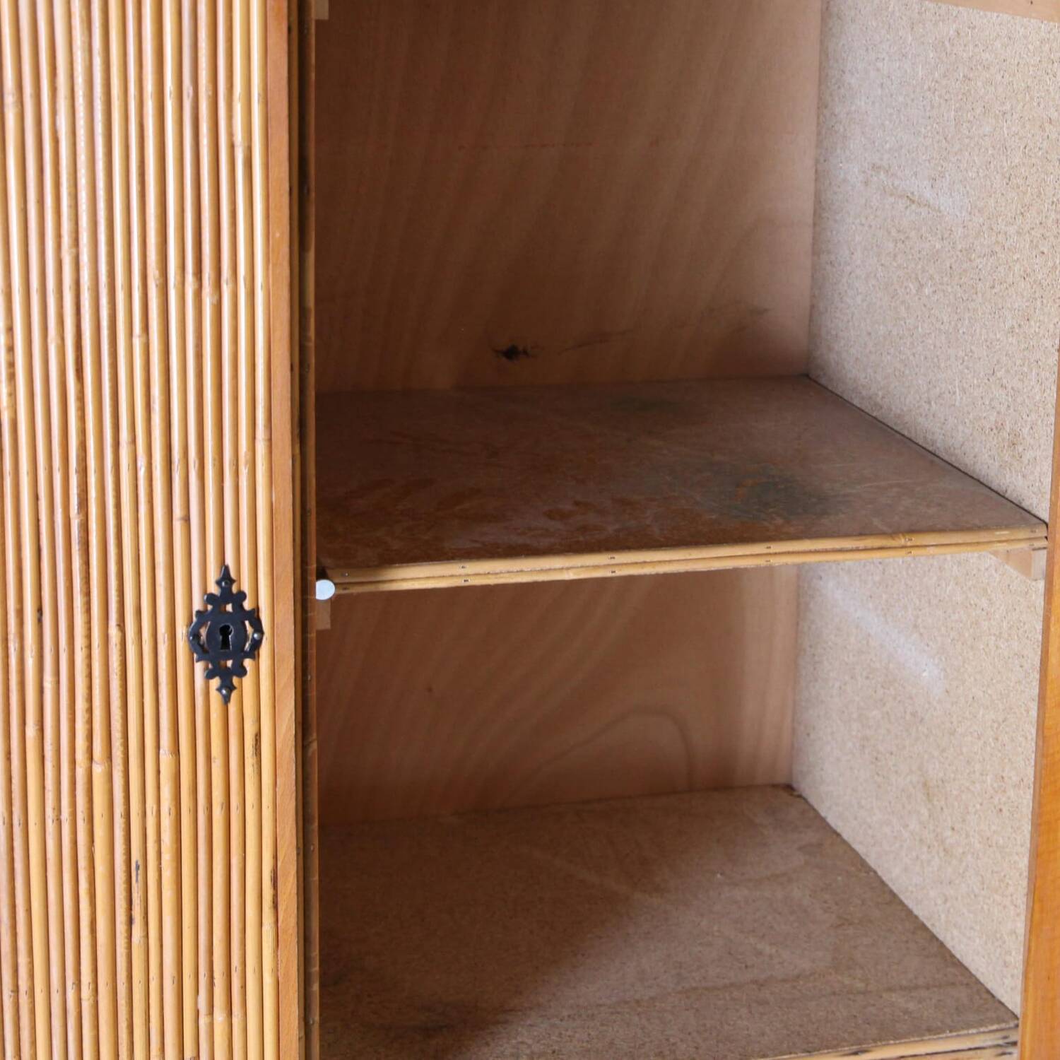 Audoux Minet style rattan wardrobe