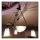 Magnificent Schneider chandelier with three branches - Opaline glass and metal