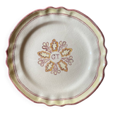 Assiette en terre cuite emmaillée Foucard Jourdan Vallauris