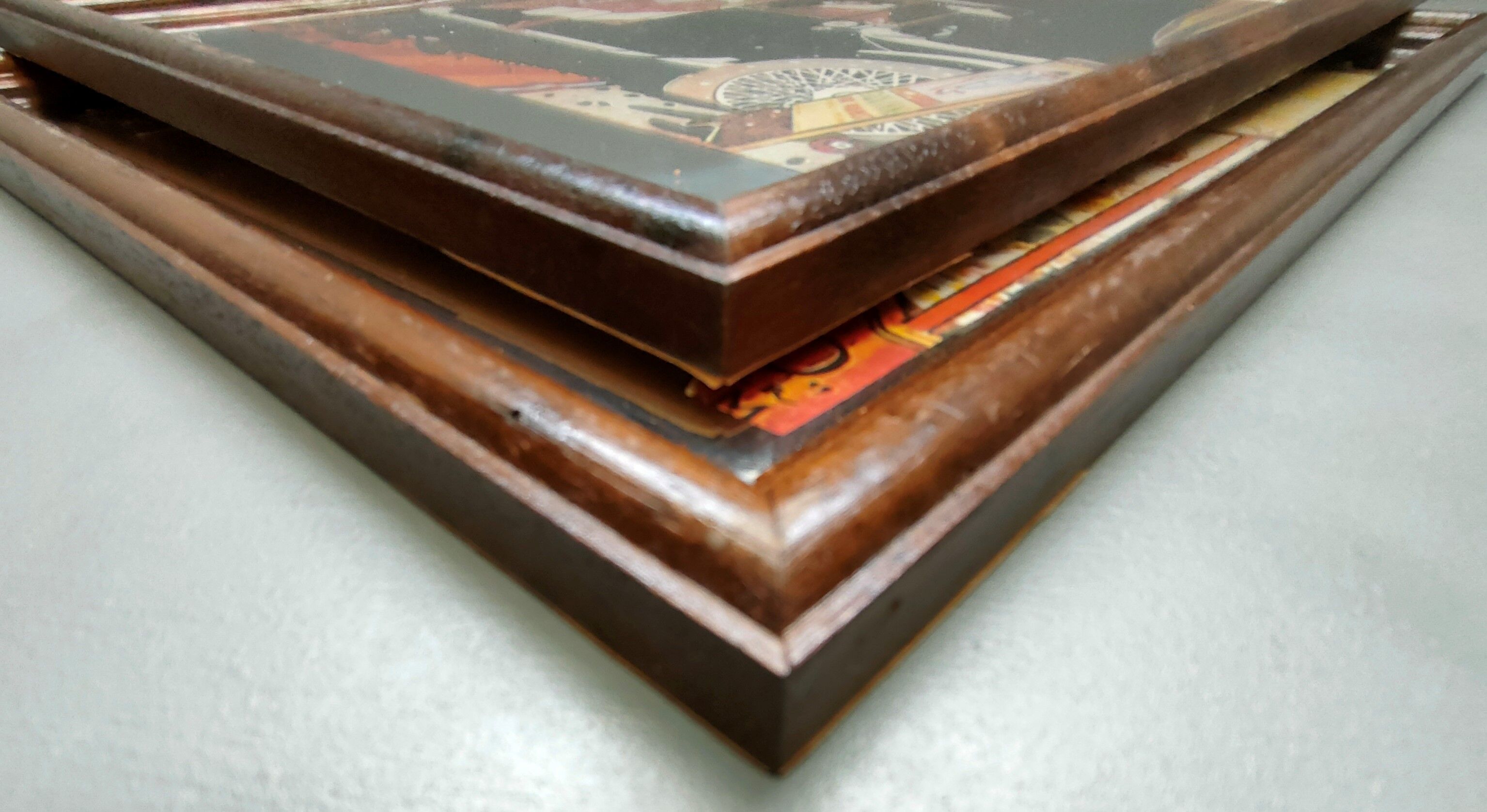 Two mirror frames Art-Deco style, silkscreened " Monte-Carlo " - France - 70's