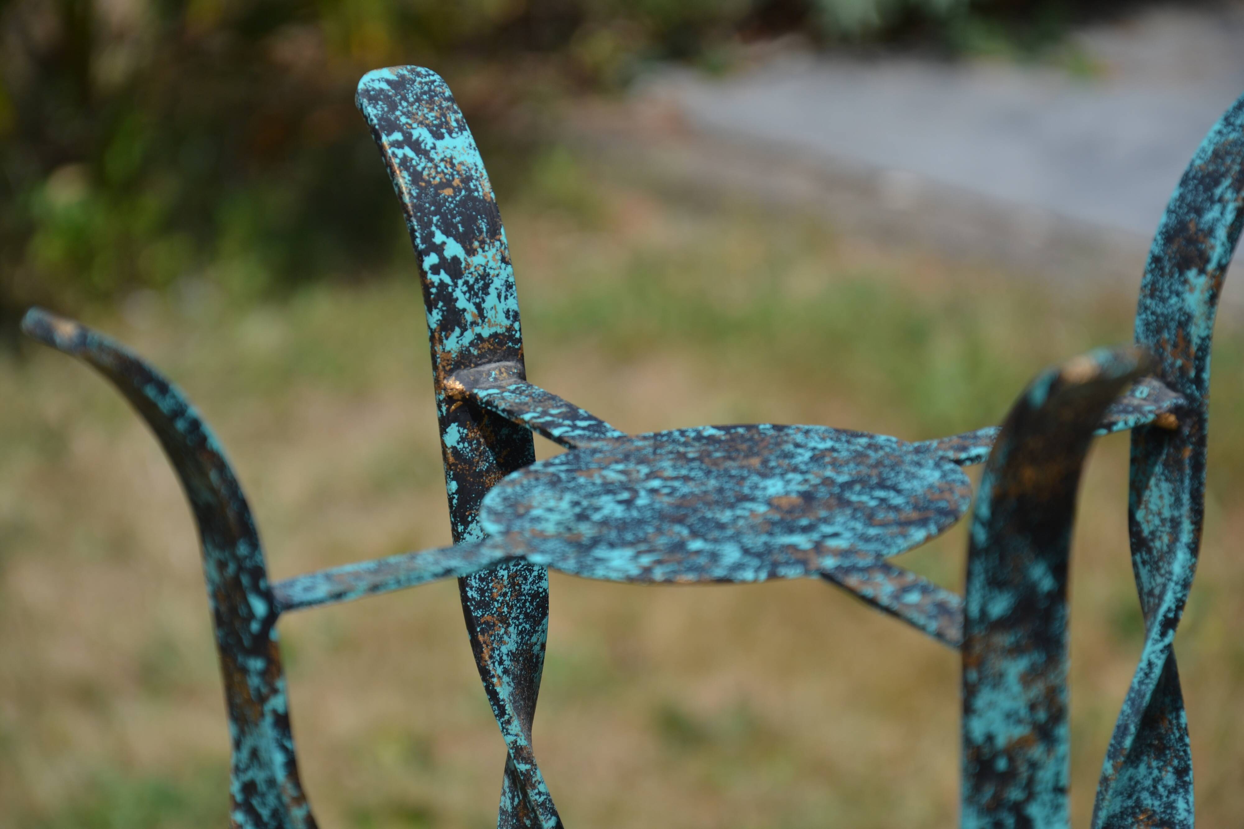 Handcrafted wrought iron chair