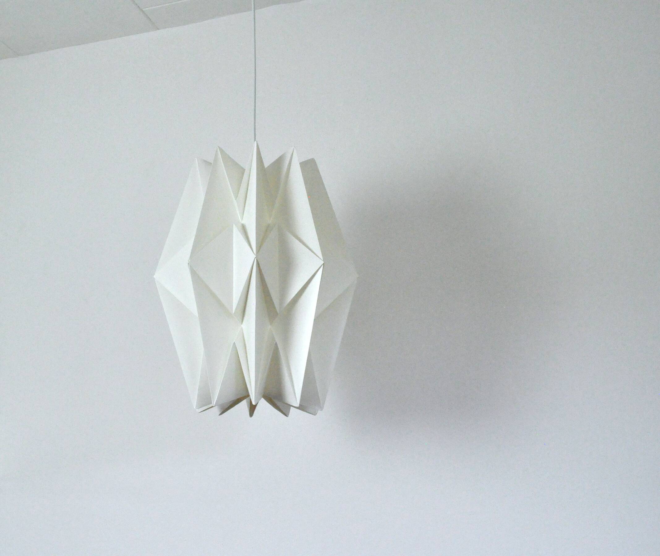 Large Le Klint hand-pleated hanging lamp by Peter Hvidt & Orla Mølgaard-Nielsen