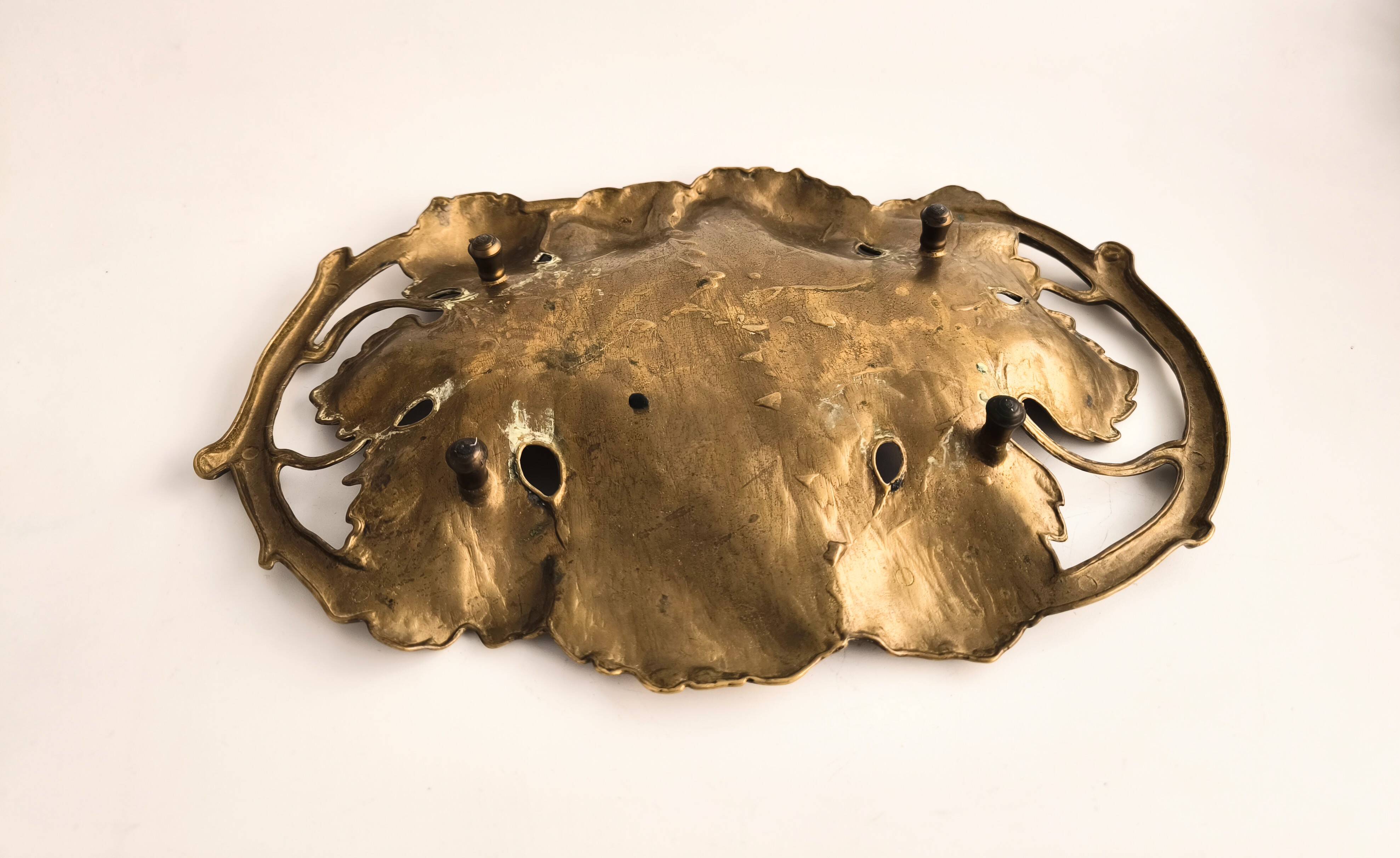 French bronze tray in Oak Leaf style from the 1950s