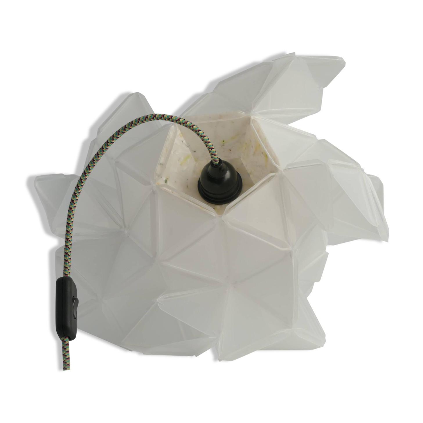 Labyrinth, Hazy, Artisan Light Sculpture with Integrated Fixture, By Republiken