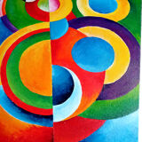 Abstraction orphisme 41 x 33 cm
