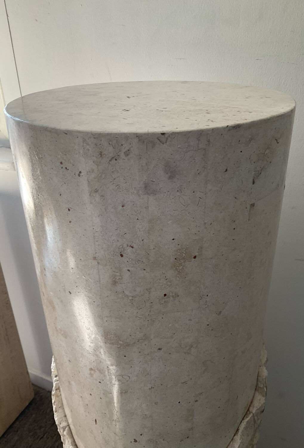 Vintage travertine column 70s-80s