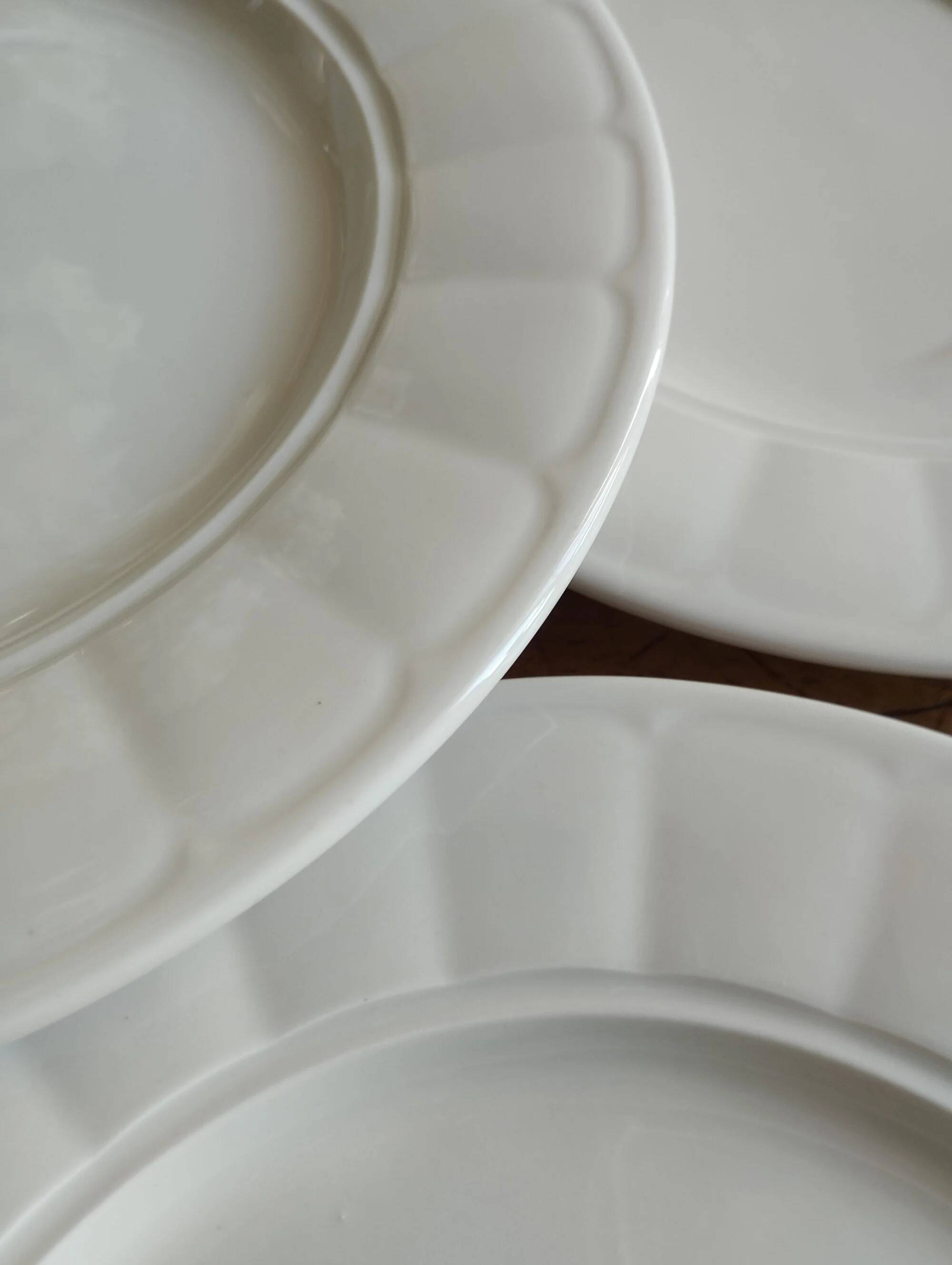 6 artichoke plates in Pillivuyt porcelain