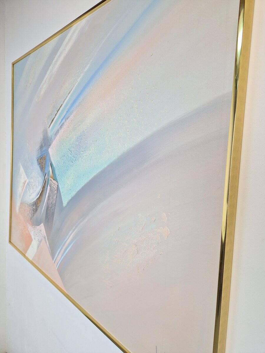 Lee Reynolds, Abstract Composition, 1980s, Acrylic Painting on Canvas, Framed