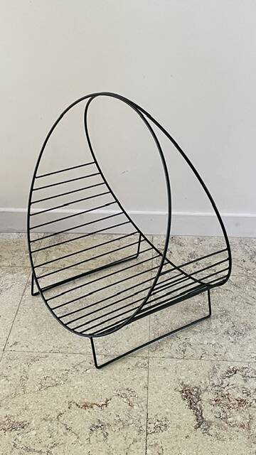 Magazine rack vintage log holder