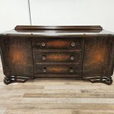 Console Art Déco en noyer des années 1940