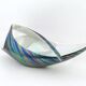 Vintage White and Iridescent Ceramic Bowl or Centerpiece N 6768 by Lusso