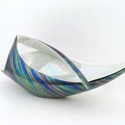 Vintage White and Iridescent Ceramic Bowl or Centerpiece N 6768 by Lusso