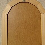 Hall mirror, gilded frame with fillets and fleur-de-lis.