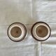 Set of 2 vintage ceramic sugar and coffee condiment pots with stoneware effect