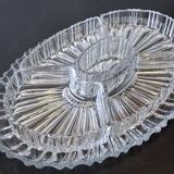 Very nice old glass hors d'oeuvre dish.