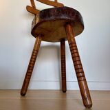 Chaise tripode bois