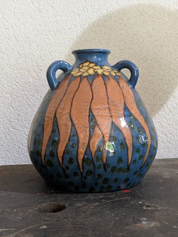 Vase céramique Émile Simonod – Art déco – Pièce rare