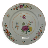Compagnie des Indes, 18th century porcelain plate with peonies