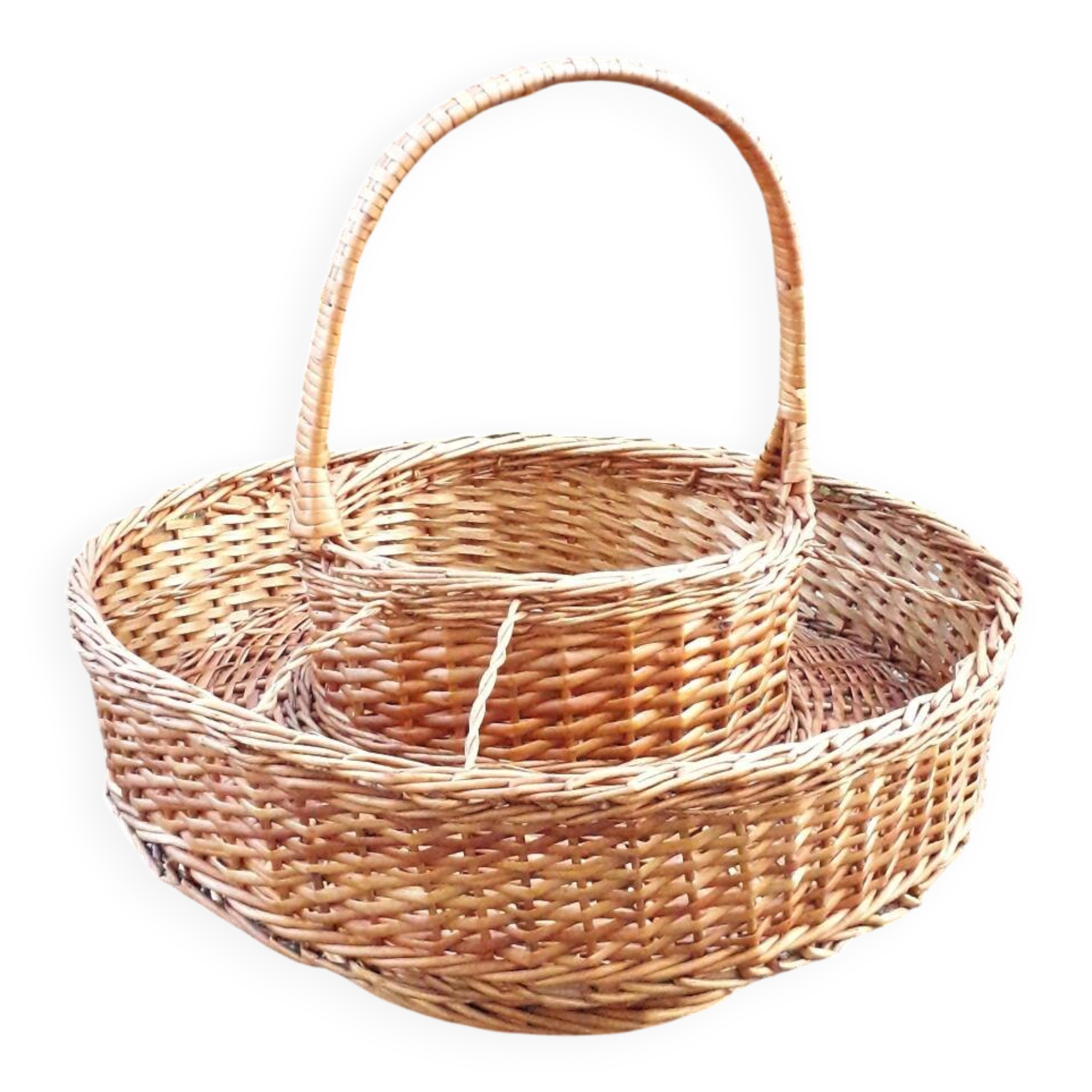 Wicker bottle holder bar basket