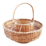 Wicker bottle holder bar basket