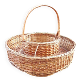 Wicker bottle holder bar basket