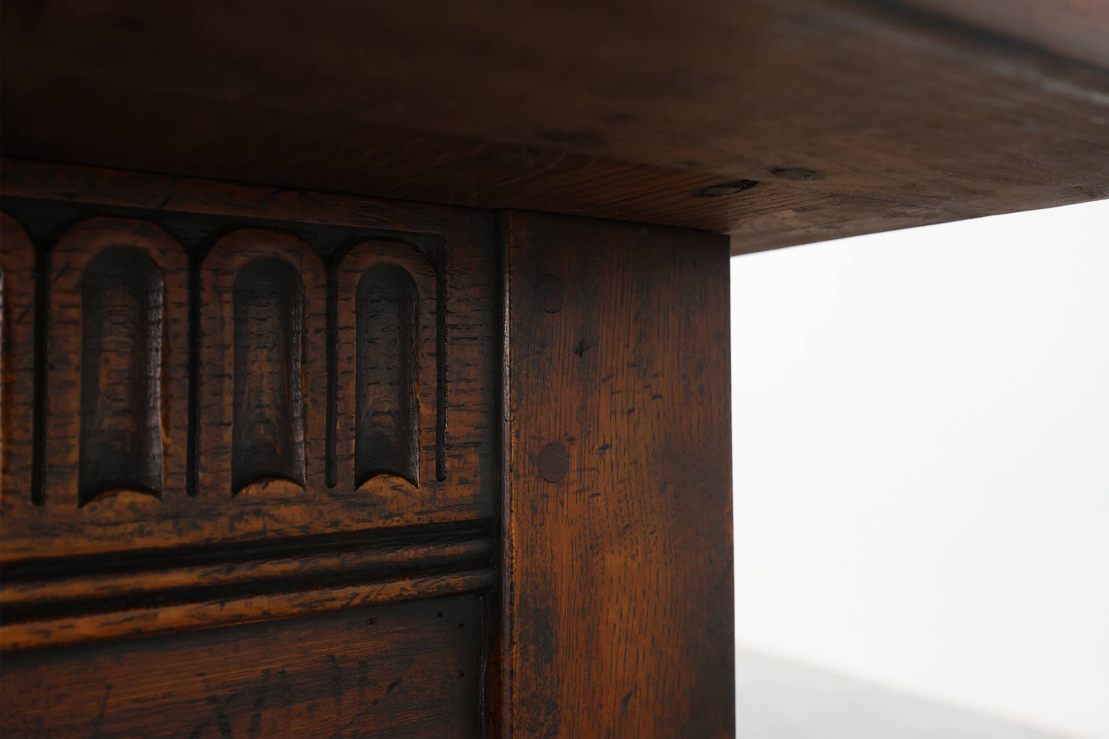 19th-Century French Provincial Oak Dining Table