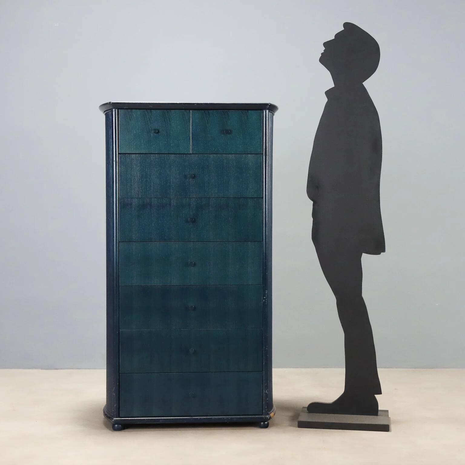 Roberti Rattan chest of drawers with eight drawers
