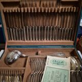 Christofle silver-plated cutlery set Vendôme 61 pieces