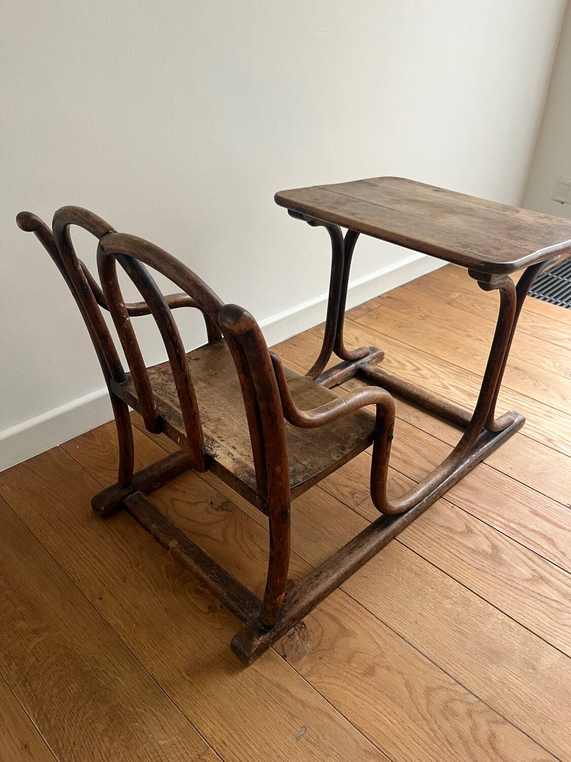Antique school desk stamped Michael Thonet – early 20th century