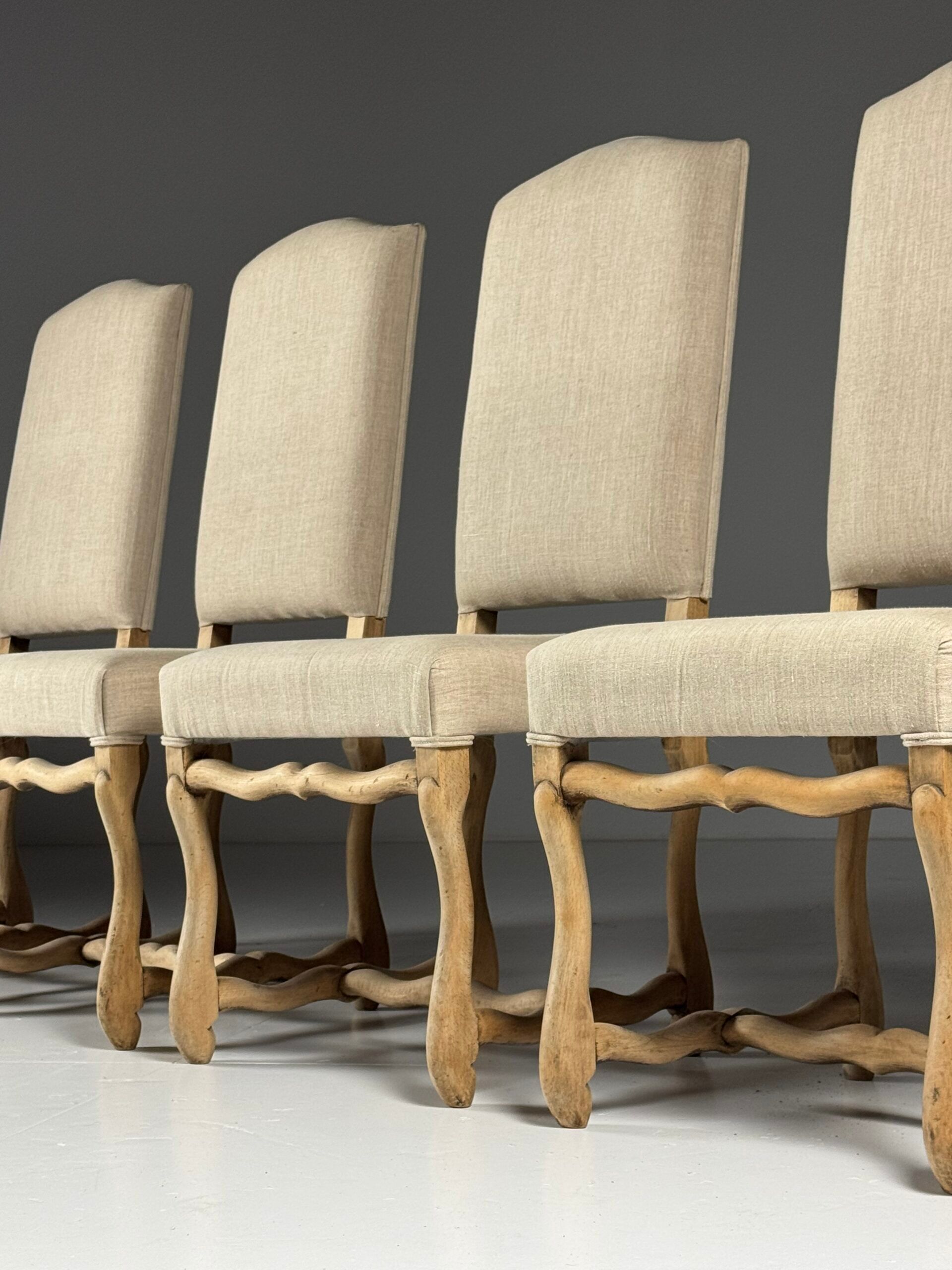 Set of 4 Os de Mouton dining chairs