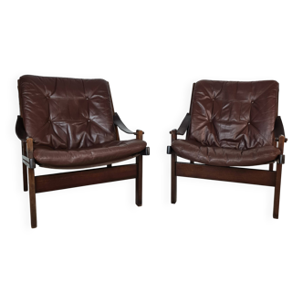 Pair of Scandinavian designer armchairs by Torbjorn Abdal, 1960s.