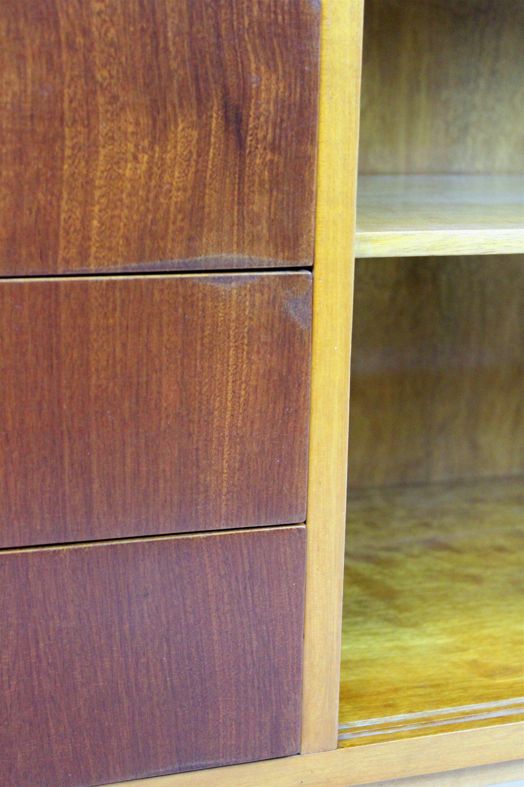 Mid-Century Birch and Mahogany Sideboard, 1960s