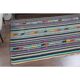 Vintage Turkish Oushak Handmade Wool Cotton White Kilim Area Rug 132x222