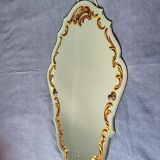 Miroir biseauté et églomisé style baroque vintage