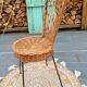 Chaise en rotin et métal