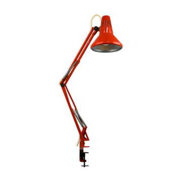 Lampe de table réglable orange par tep, années 1970