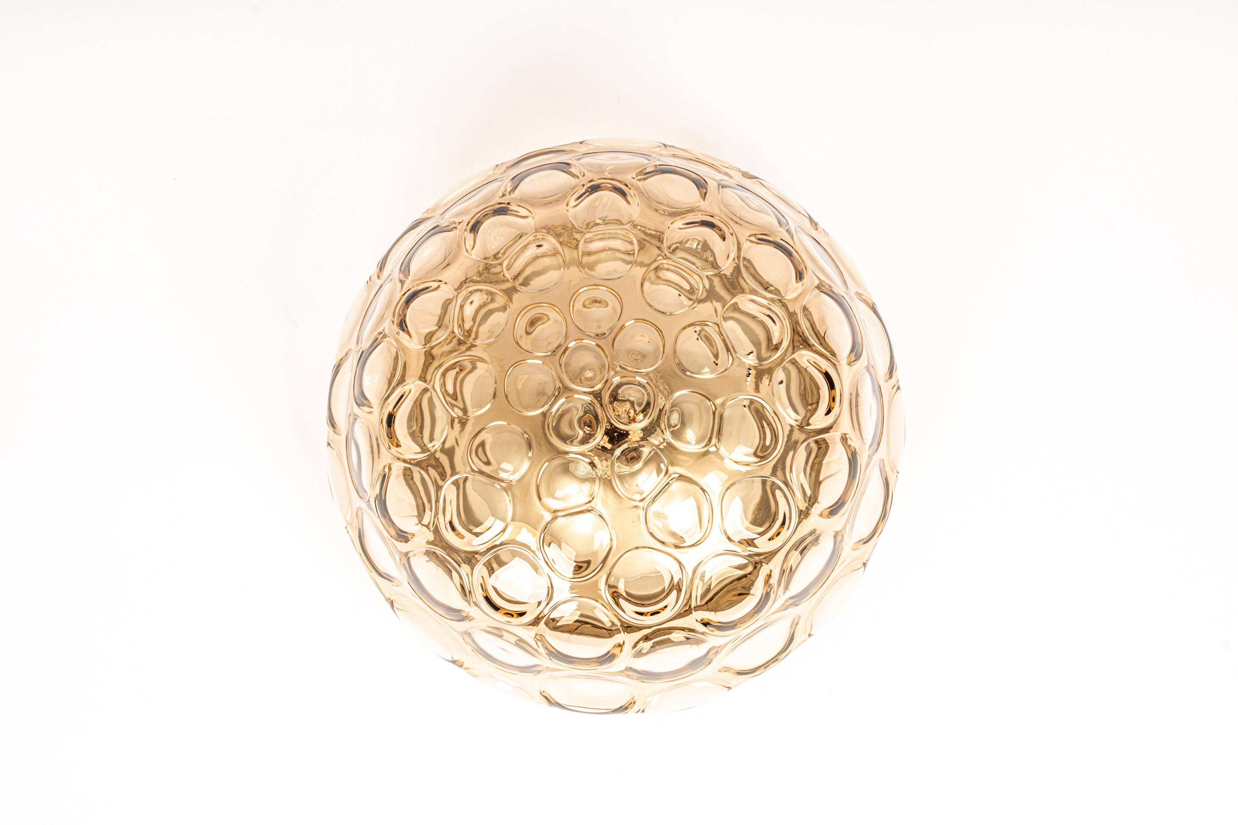 Wall/Ceiling Light in Smoked Glass, Sputnik, Germany
