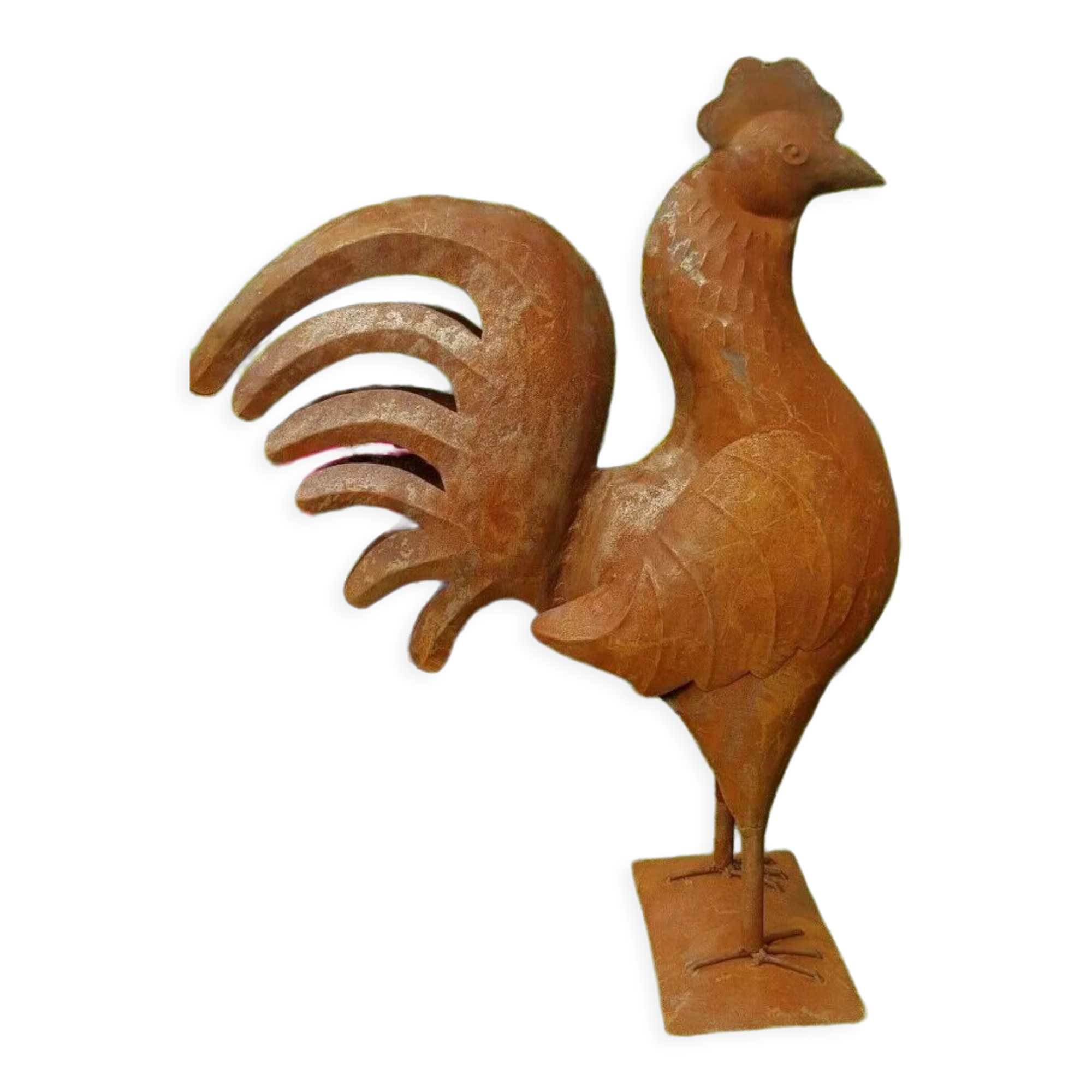 Sheet metal rooster, garden decoration
