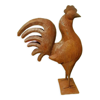 Sheet metal rooster, garden decoration