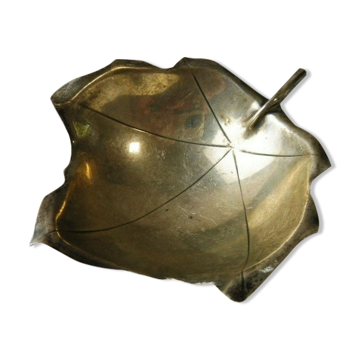 Ashtray, leaf shape, Alfredo Sciarrotta, Sterling