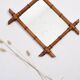 Old turned wooden mirror, bamboo imitation