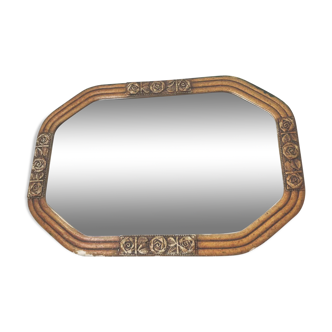 Miroir Art Déco octogonal 54x36cm