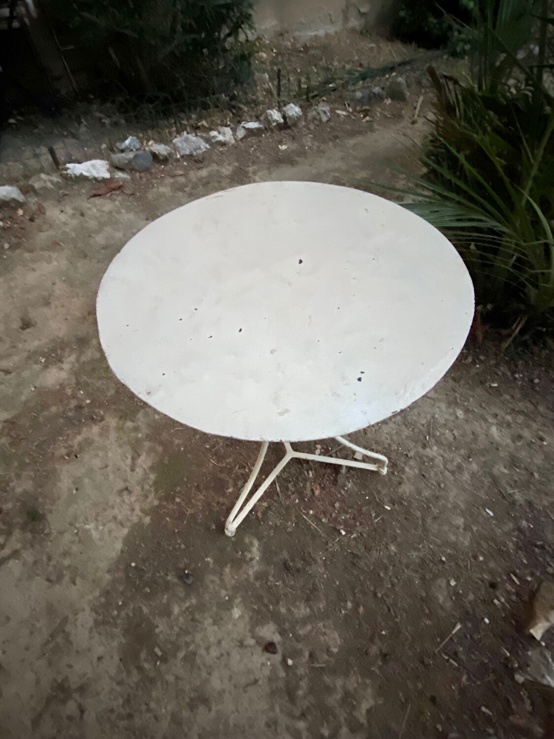 Vintage wrought iron garden table