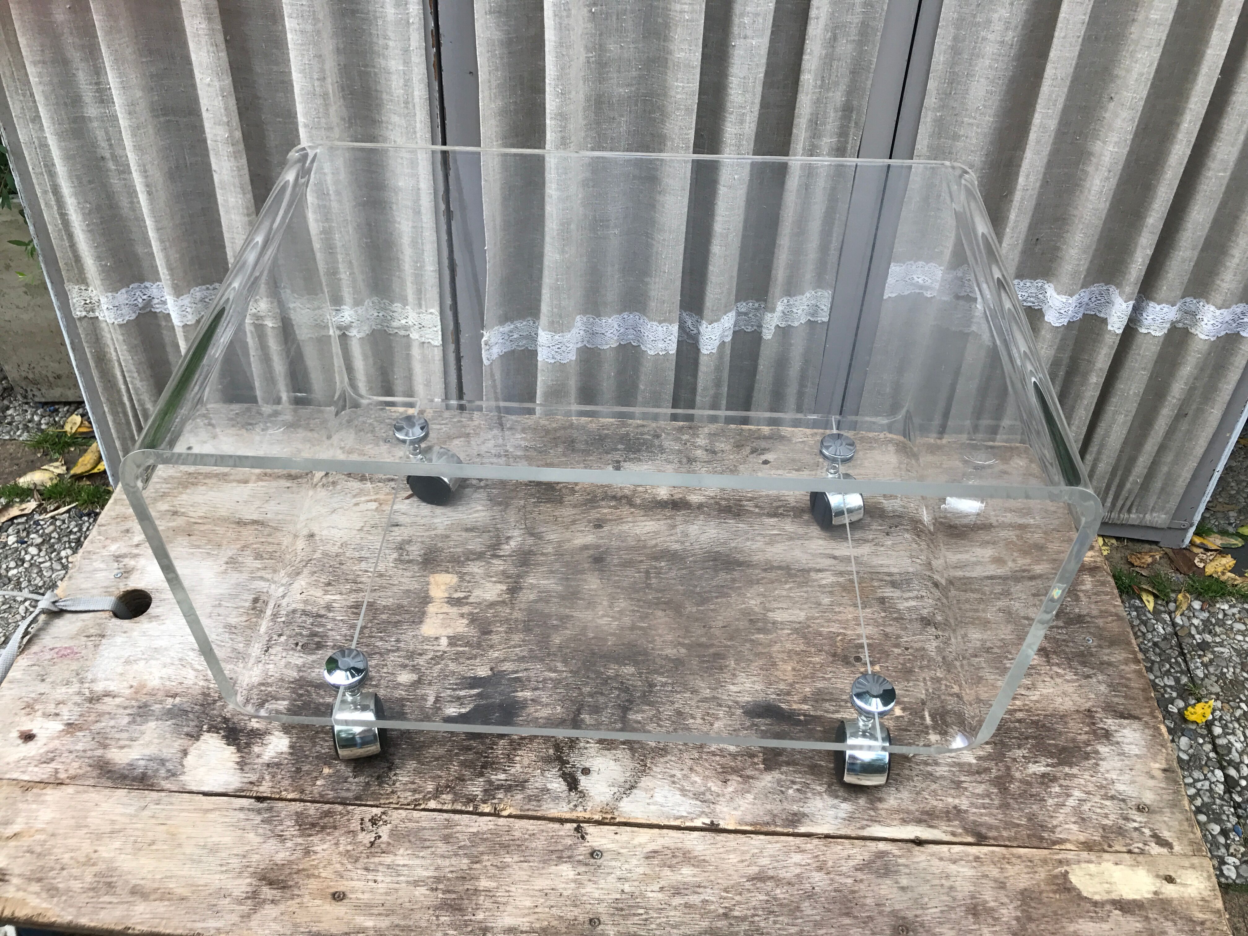 Plexiglas coffee table