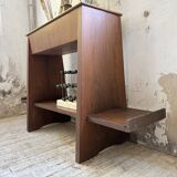 Jardinière années 50 palissandre constructiviste