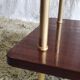 Fifth wheel in brass, glass and wood - 50s/60s