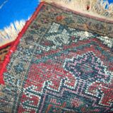 Tapis Vintage Hamadan en Laine, Années 1960, Élégance Classique
