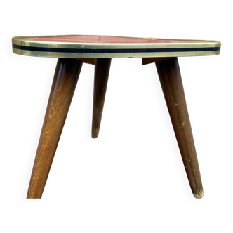 formica pedestal table small vintage coffee table tripod plant holder midcentury 50s bohemian formica