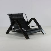 Seventies leather grasshopper lounge object by Sonja Wasseur